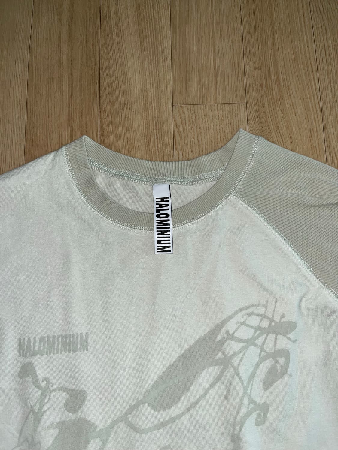 할로미늄 이해선 드로잉 티 green 상품이미지7