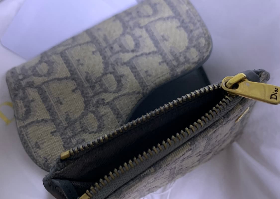 디올 Saddle Lotus 지갑 그레이 / 풀박스 상품이미지4