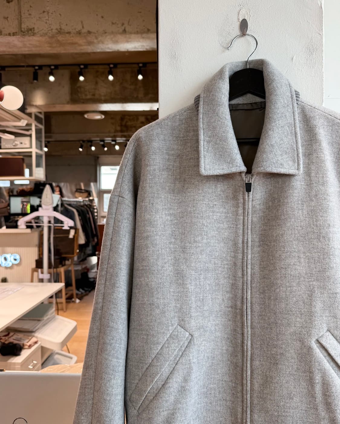 피어 오브 갓 x 에르메네질도 제냐 그레이 울 쇼트 자켓  상품이미지4