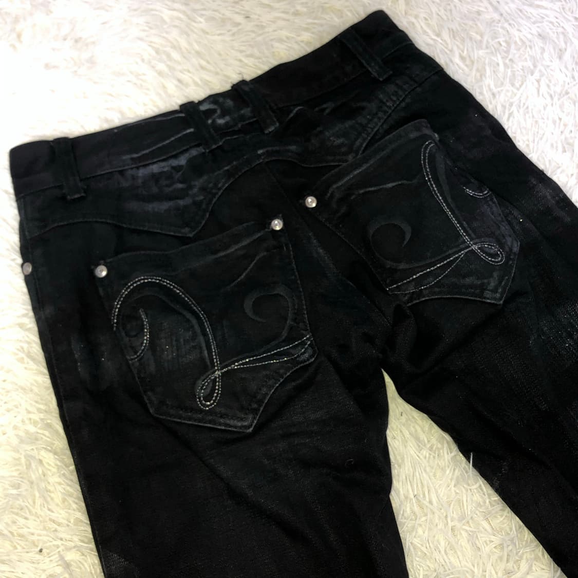 빈티지 글리터 워싱 데님 팬츠 상품이미지4