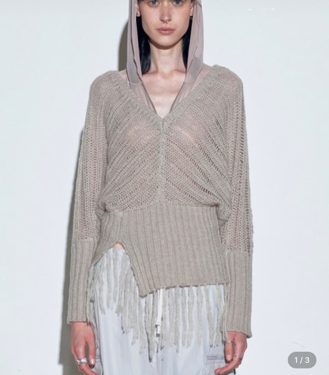 스컬프터Upside Down Two Way Sweater L.Gray 상품이미지1