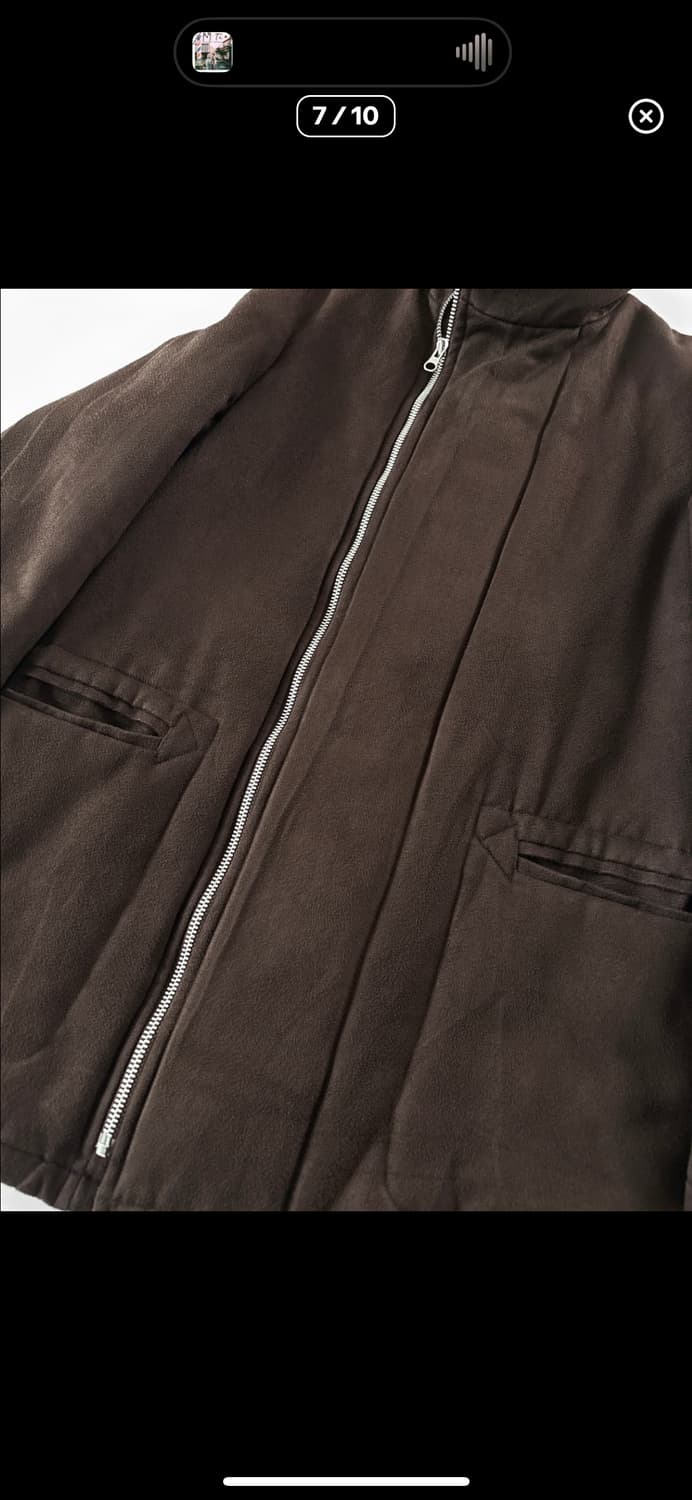 00s 스나오 쿠와하라 퍼 카라 집 업 코트 M 상품이미지7