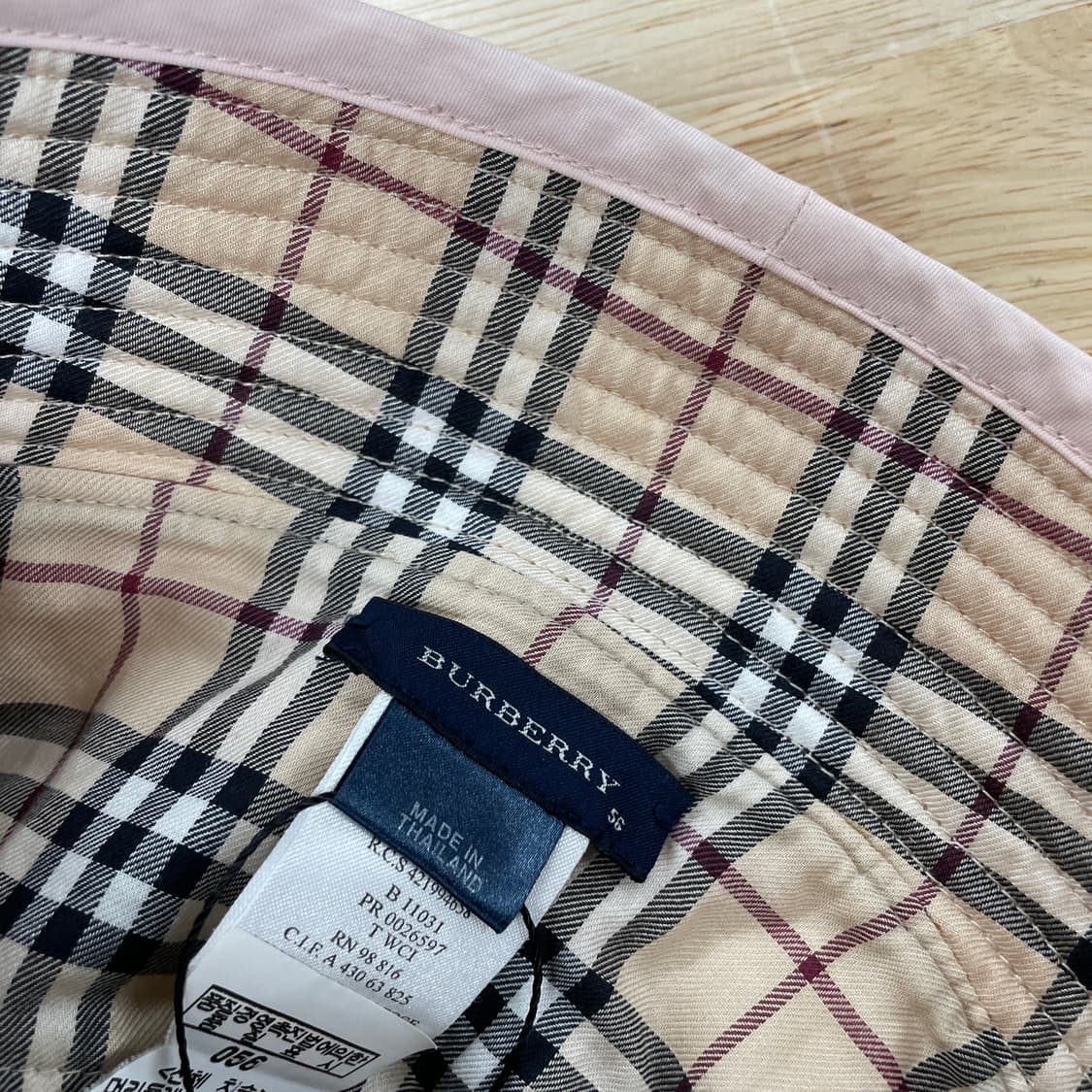 버버리 퀄팅 버킷햇 핑크 56(W) 상품이미지4