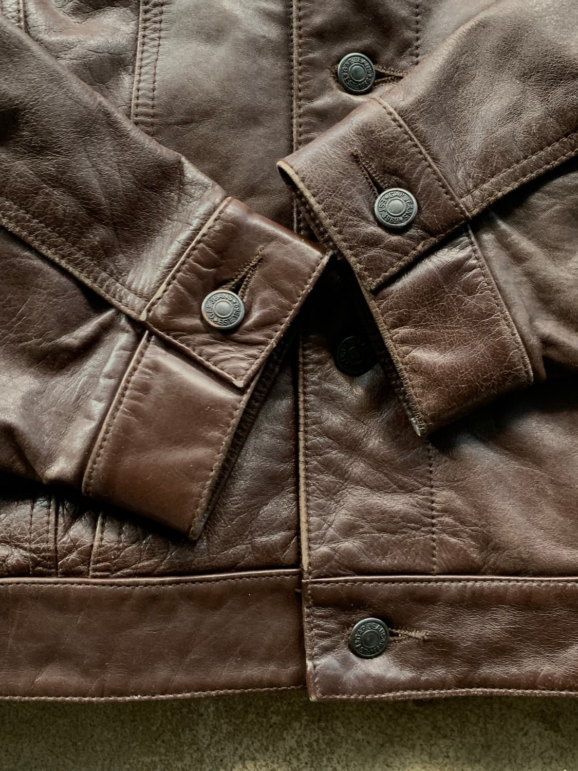 올드 갭 레더 트러커 자켓 상품이미지5
