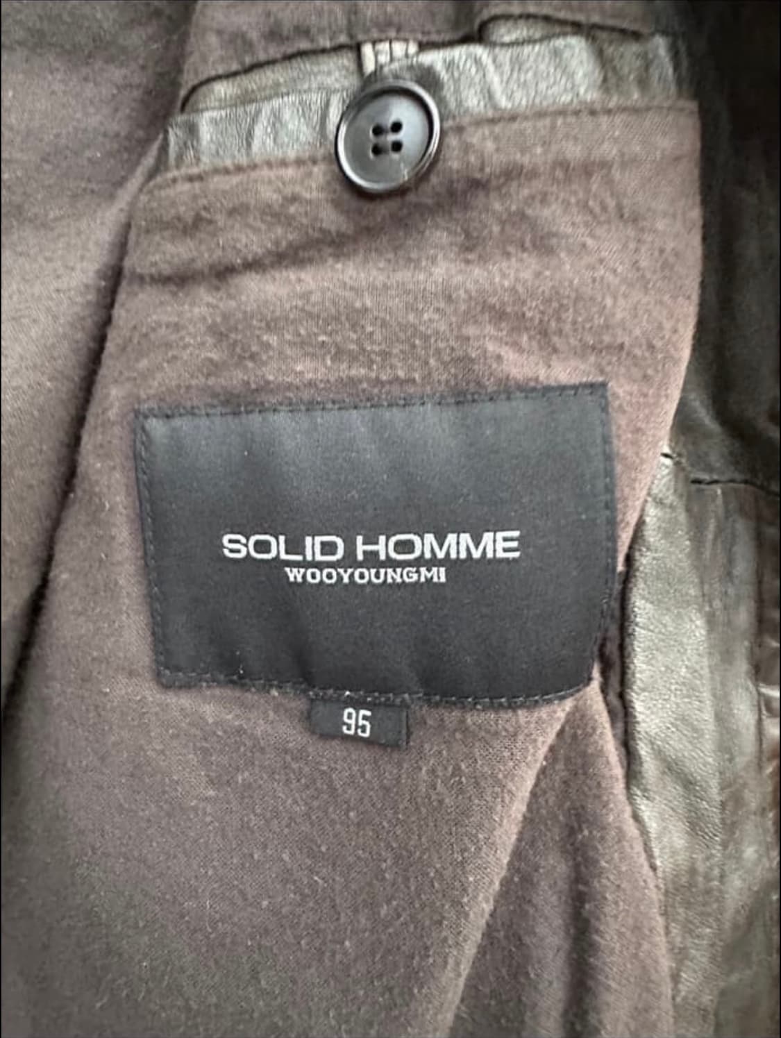 우영미 솔리드옴므 래더 가죽 자켓 상품이미지4