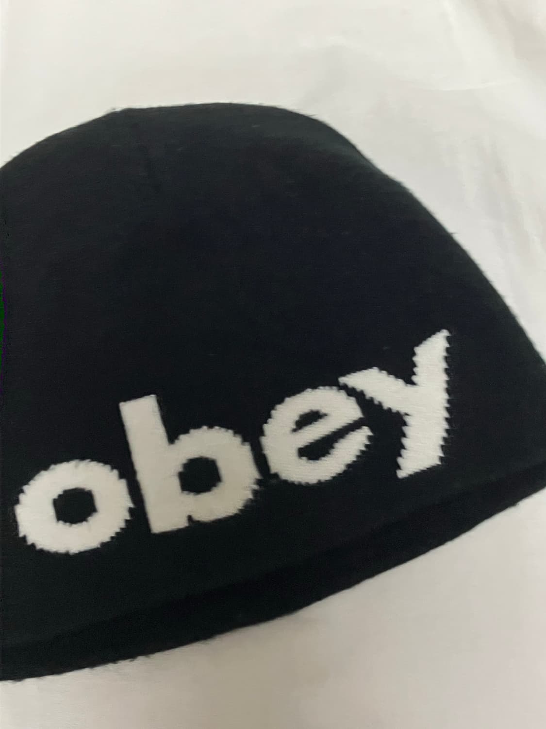 오베이 로워케이스 빅로고 비니 블랙 상품이미지2
