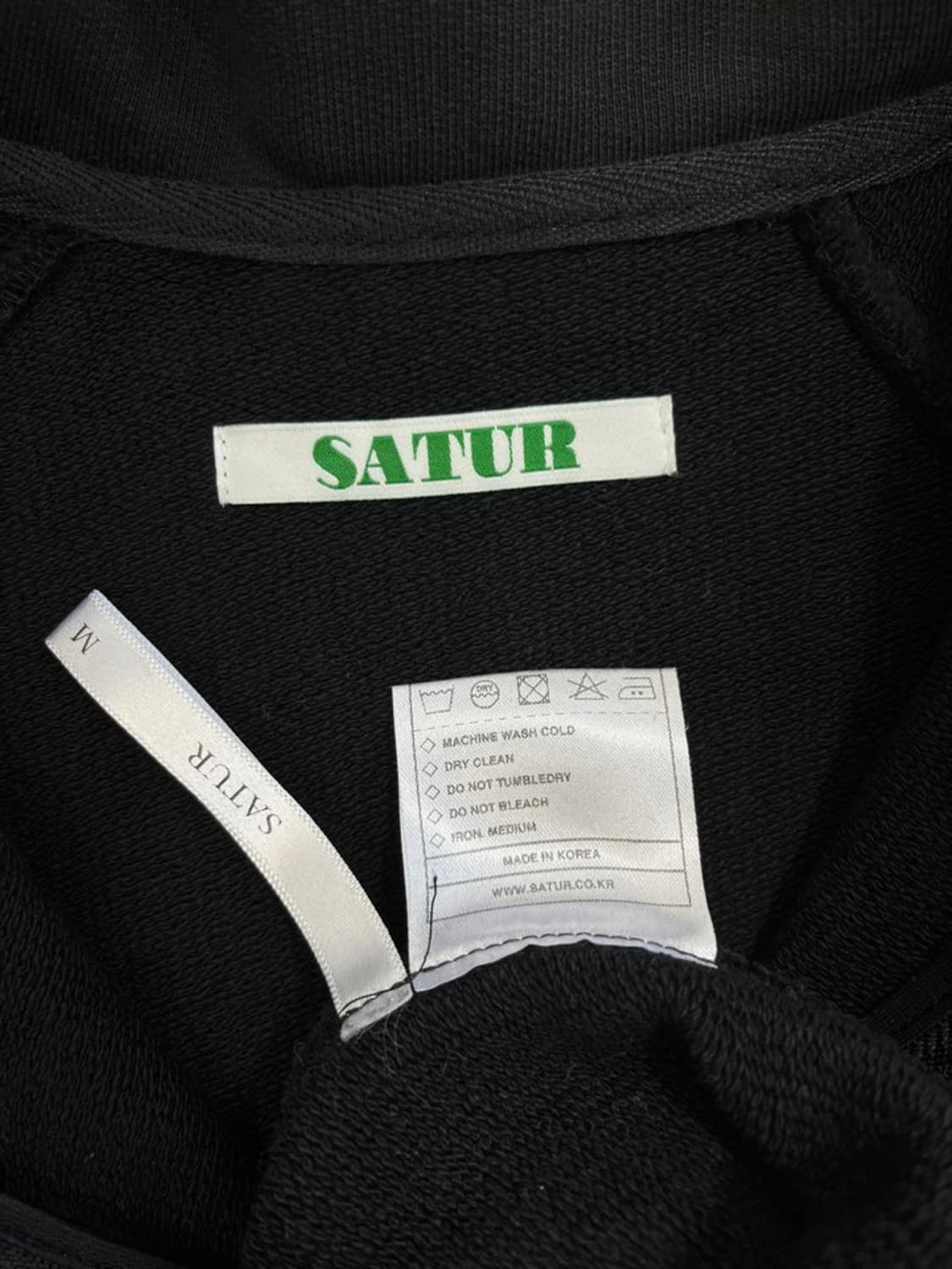 세터 아를 블랙 반집업 맨투맨/#3129 상품이미지5