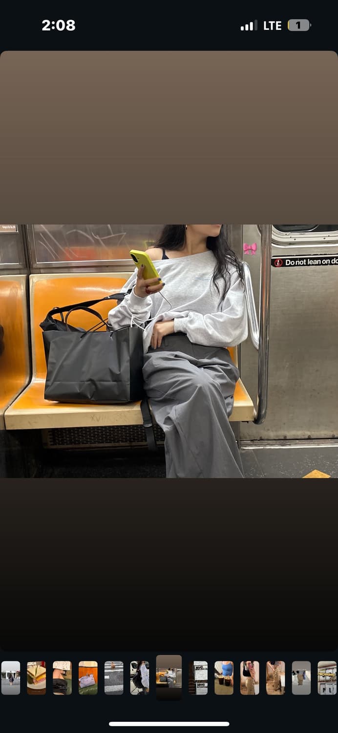바이무드 원숄더맨투맨 멜란지 상품이미지4
