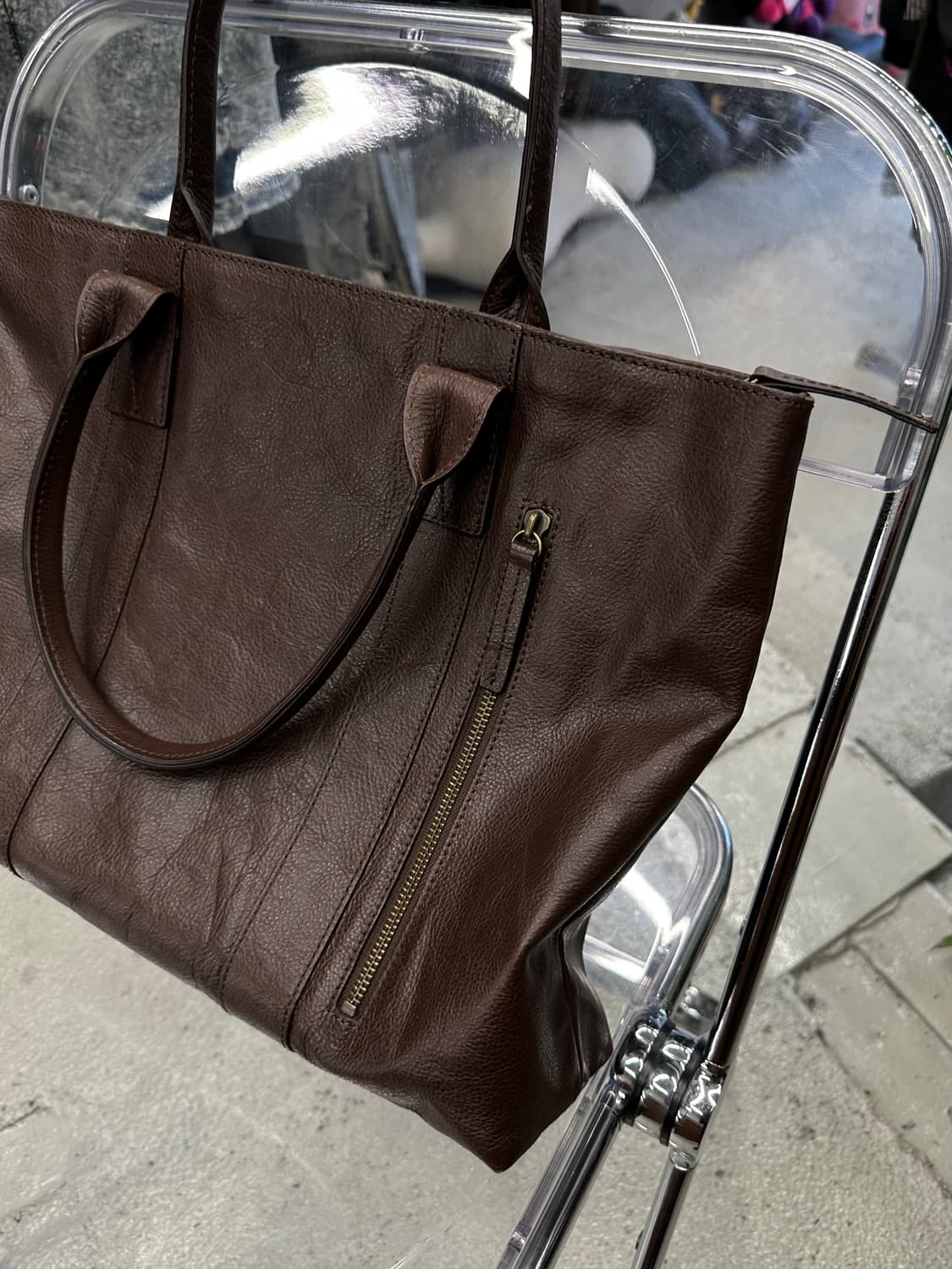 brown leather shoulder bag 상품이미지4
