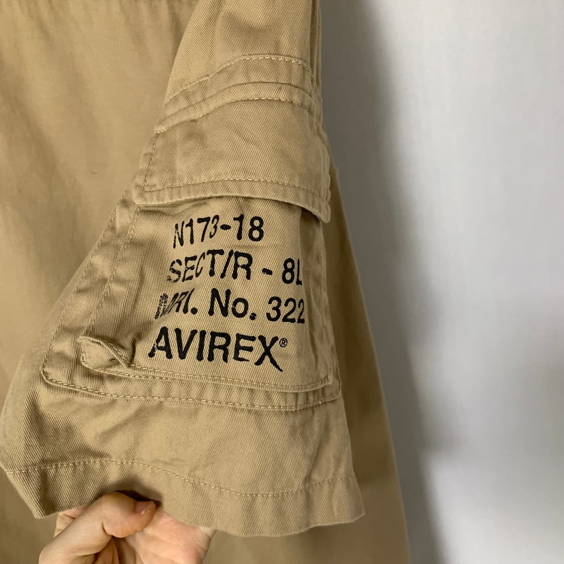 AVIREX 아비렉스 빈티지 y2k 지퍼 카고 밀리터리 반팔셔츠 빅사이즈 상품이미지6