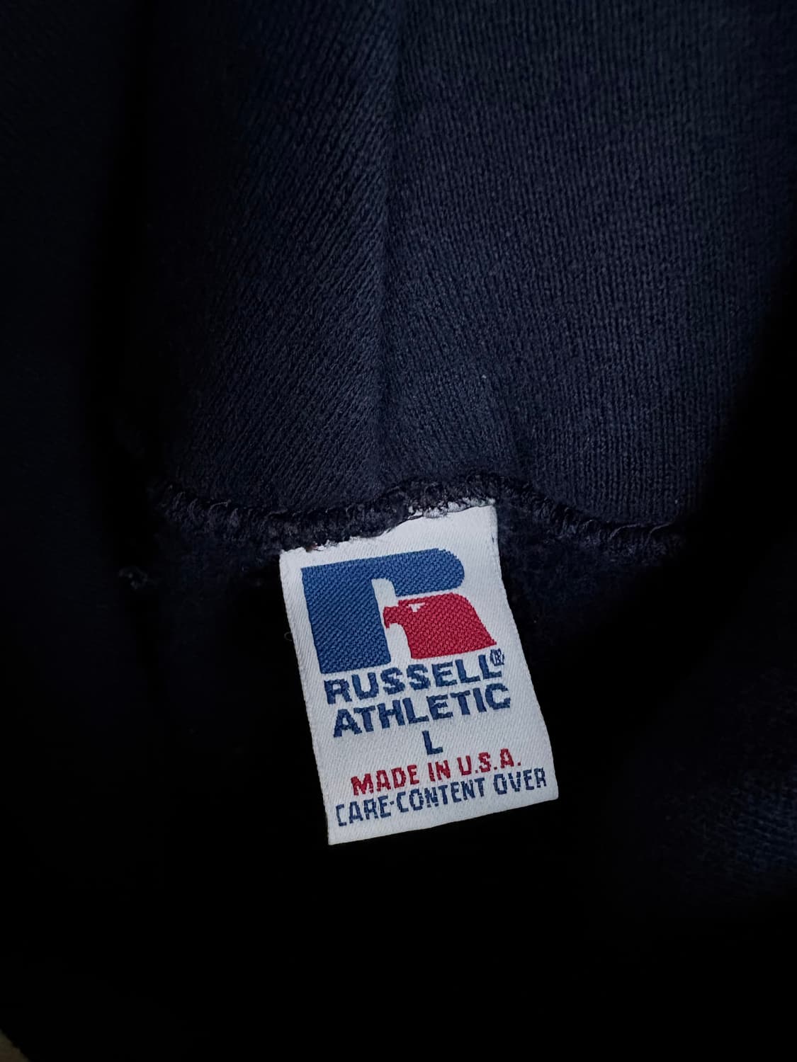 (L) 90s 러셀 USA 후드 네이비 상품이미지3