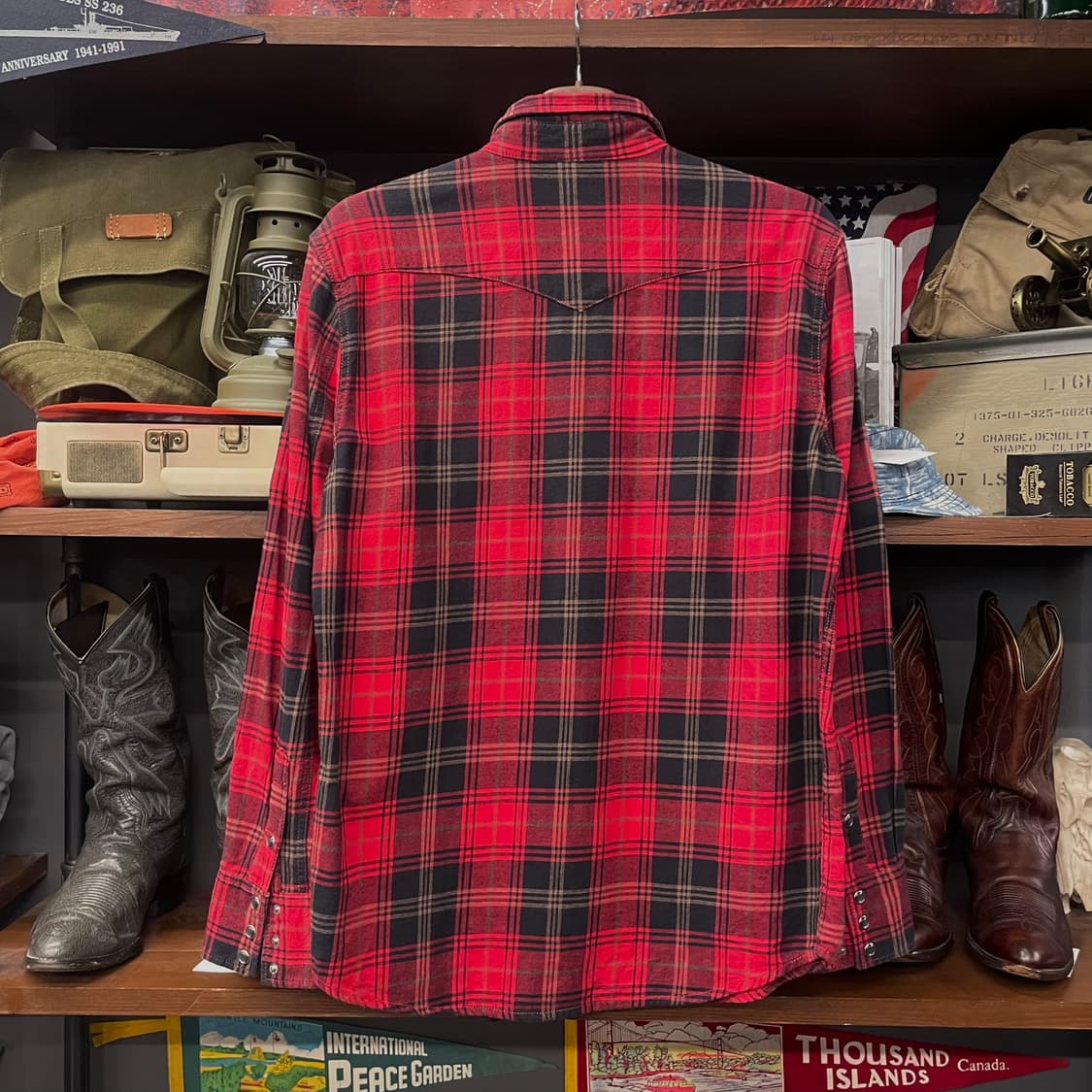 리바이스 레드 탭 체크 펄 스냅 포켓 웨스턴 셔츠 상품이미지2