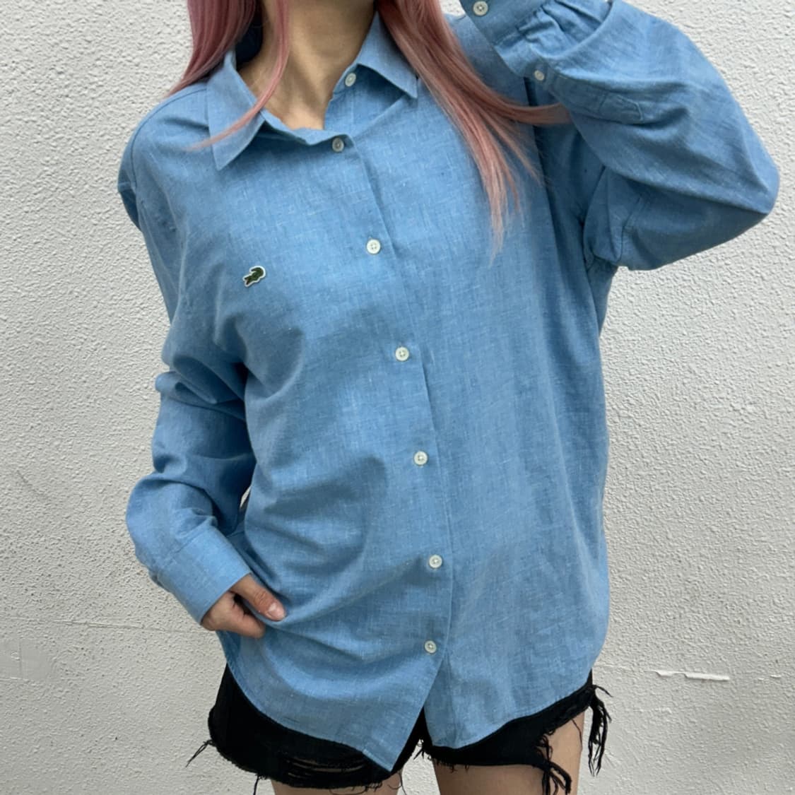 라코스테 미니로고 소라 셔츠 L 상품이미지1