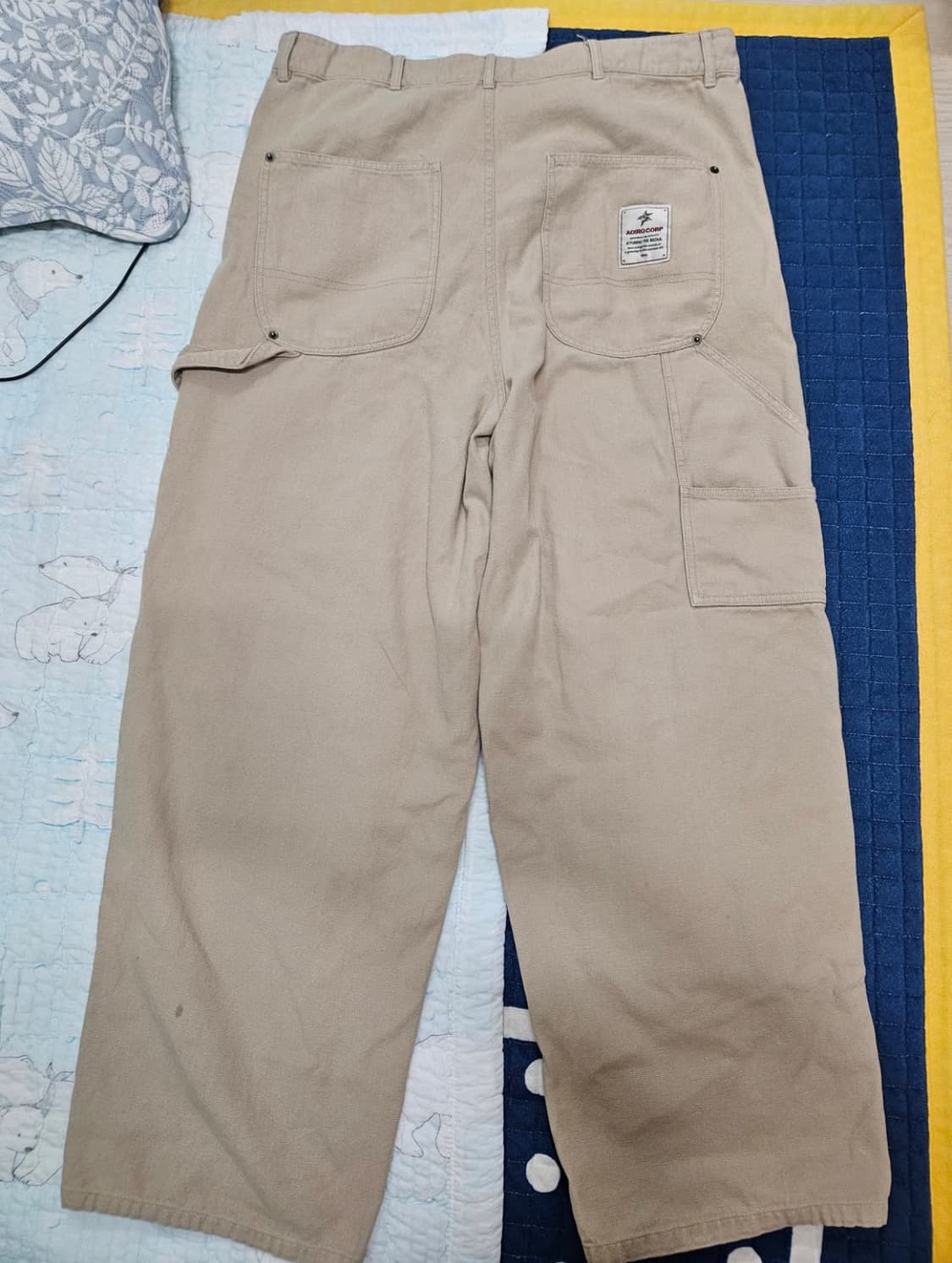 아오이로 커트 더블 니 팬츠 탄 상품이미지4