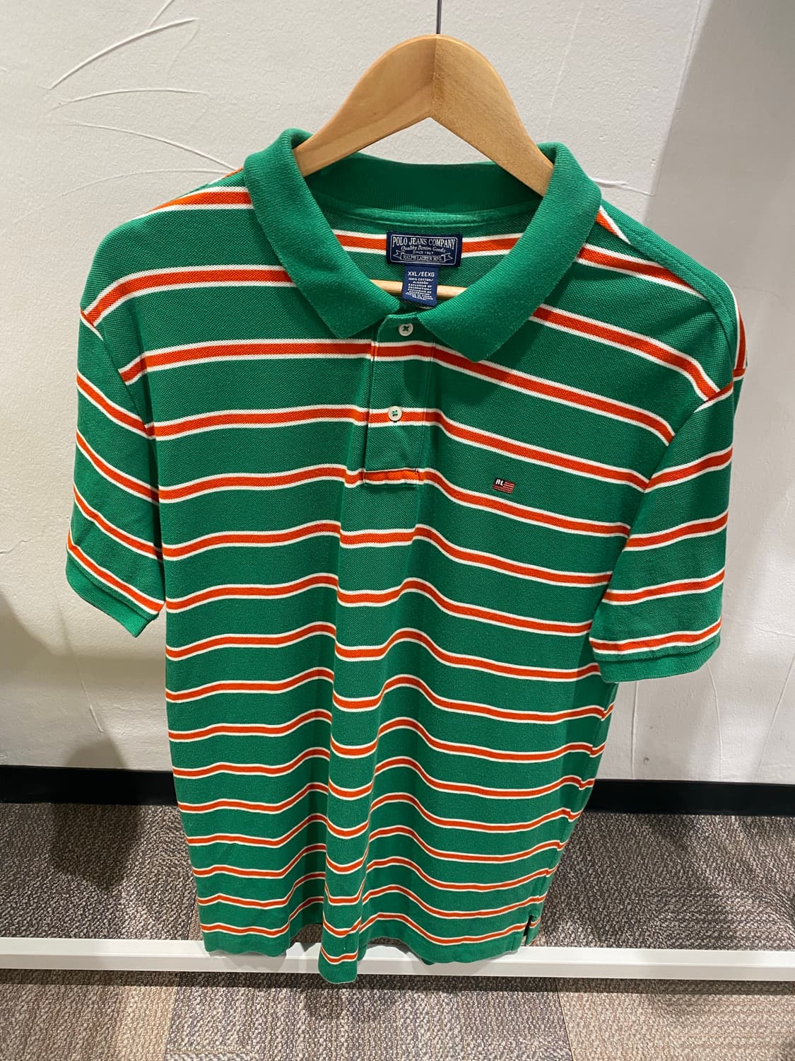 폴로 진스 90’s 럭비 성조기 오렌지,그린 xxl 상품이미지5