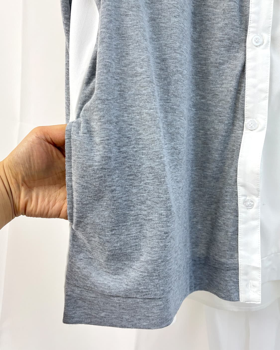 half & curve layered oversize shirt 상품이미지8