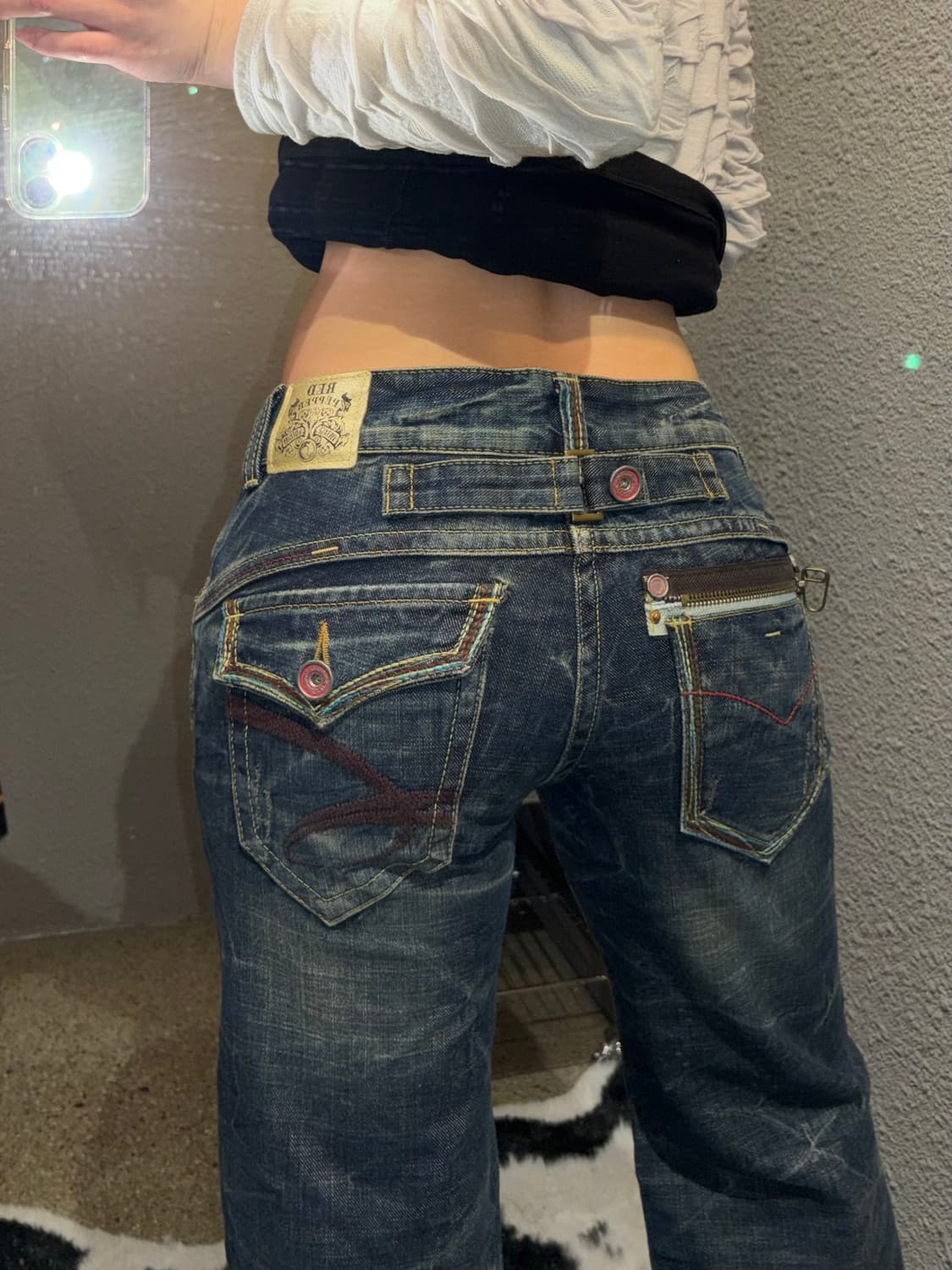 레드페퍼 부츠컷 데님팬츠 상품이미지1