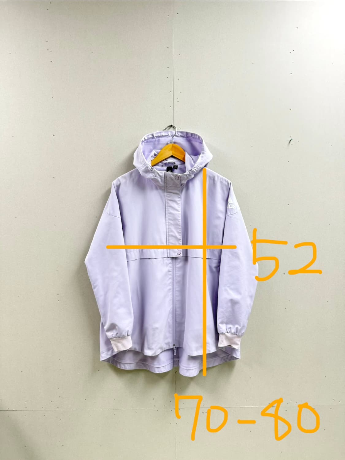 여성 S / 아디다스 바람막이 윈드브레이크 연보라 상품이미지2