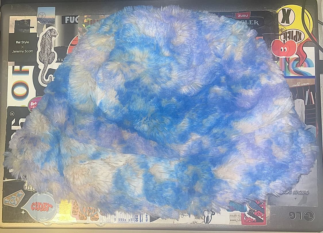 [남녀공용]딜레탕티즘 캔디블루 퍼 버킷햇 상품이미지4