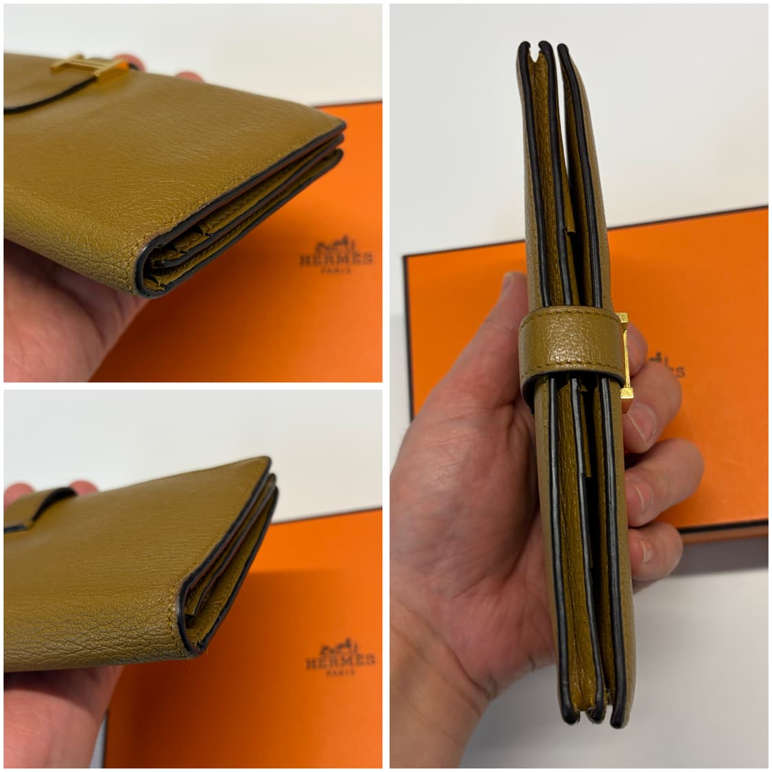 에르메스 미조레 베안 장지갑 카멜 금장 상품이미지10