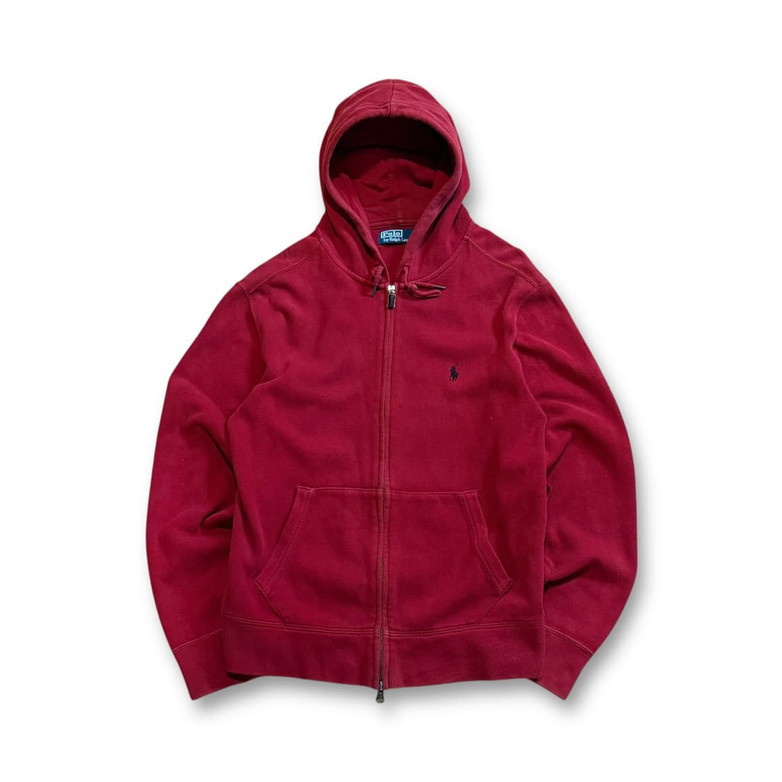 폴로 랄프로렌 버건디 코튼 투웨이 후드집업 상품이미지1