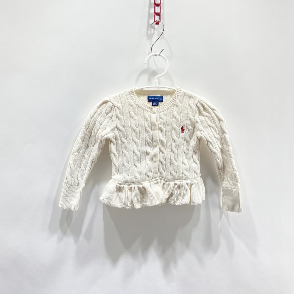 랄프로렌 여아 코튼 니트 프릴 가디건 18M 상품이미지1