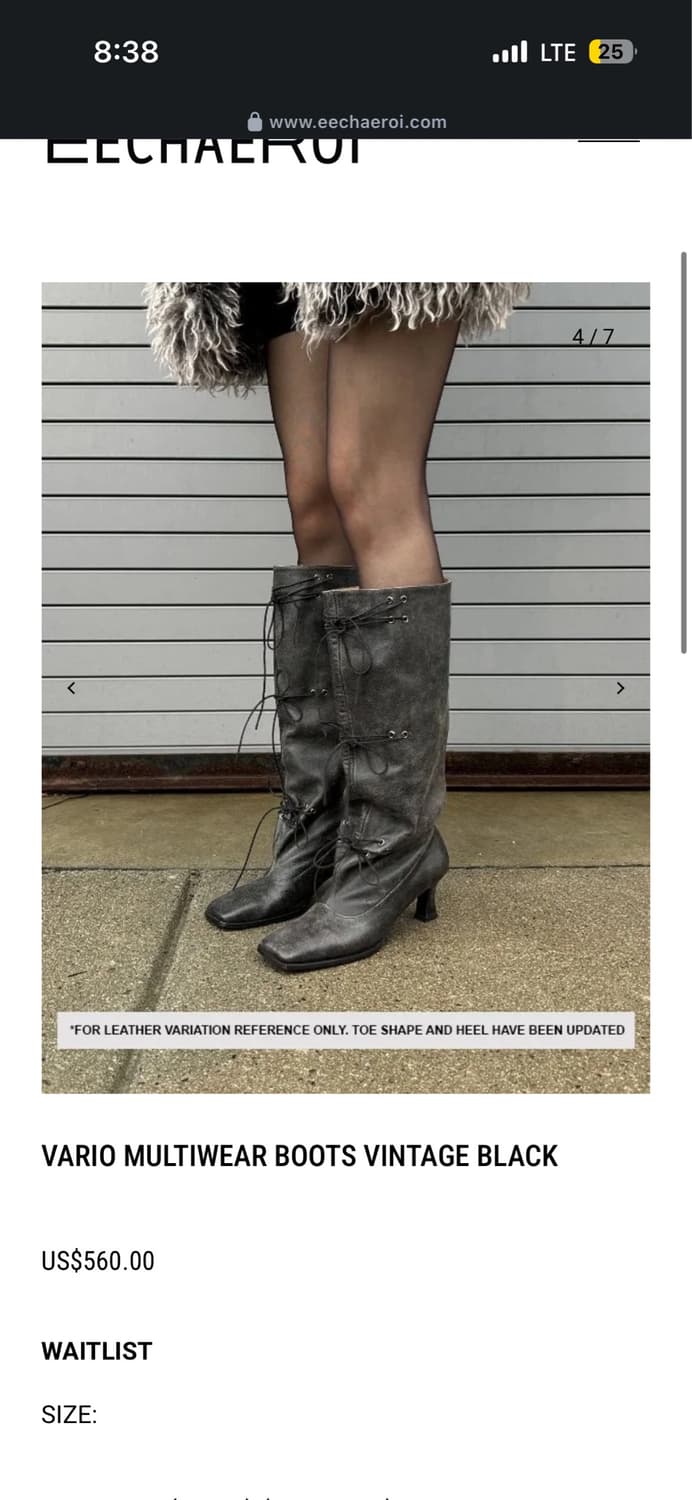 이채로이 VARIO MULTIWEAR BOOTS VINTAGE BLACK 상품이미지3