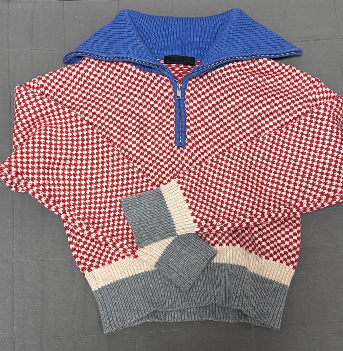 플랙 아노락 니트 집업 상품이미지1