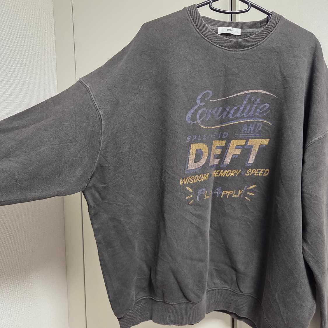 Wego 일본 피그먼트 맨투맨 티셔츠 Free 상품이미지2