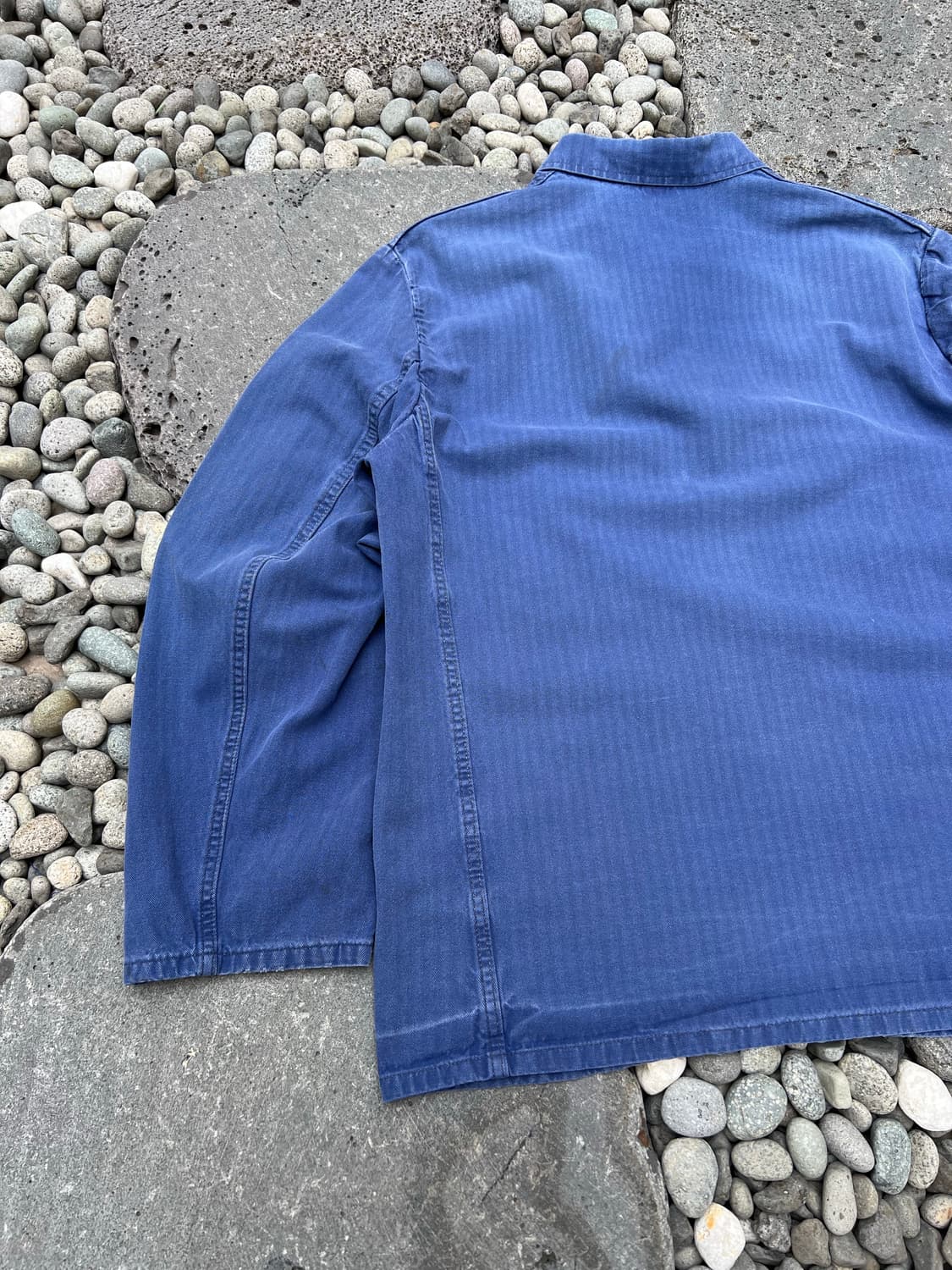 FADED WASHING BLUE "HBT" 헤링본트윌코튼 프렌치워크자켓 상품이미지8