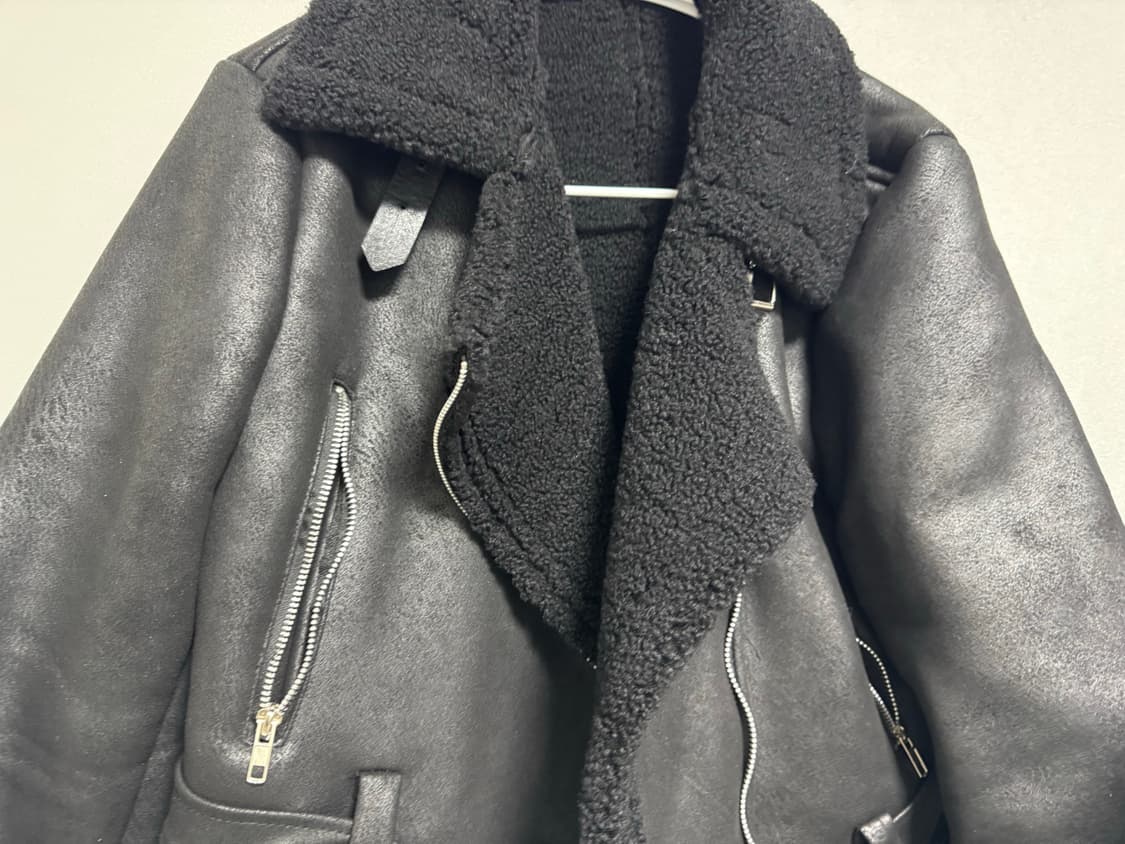 여성 크롭 가죽자켓 상품이미지2