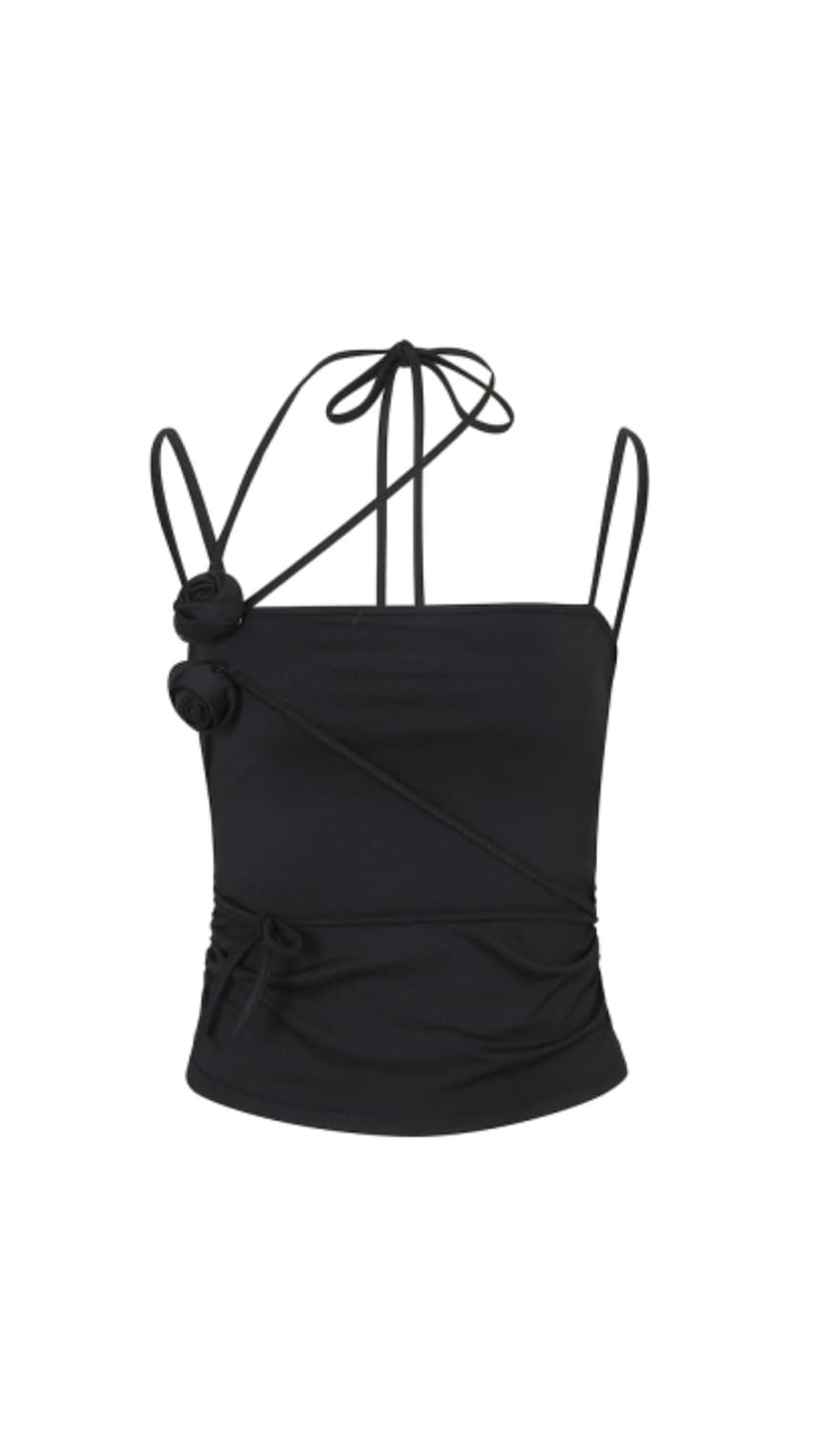 페인오어플레져 페오플 로즈 코사지 슬리브리스 블랙 M 상품이미지1