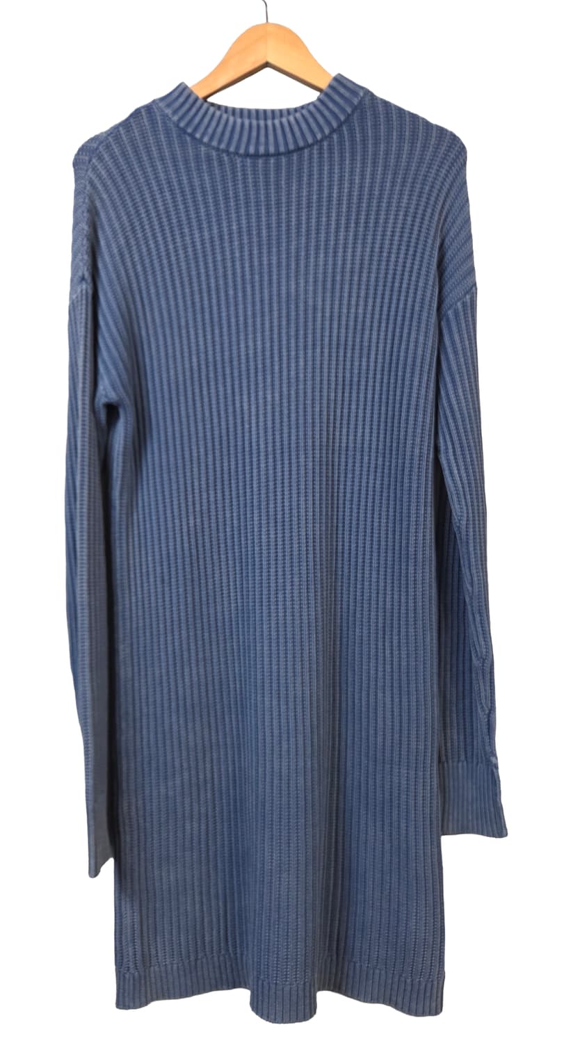 G-STAR 청색 골지 니트 롱 원피스 상품이미지1