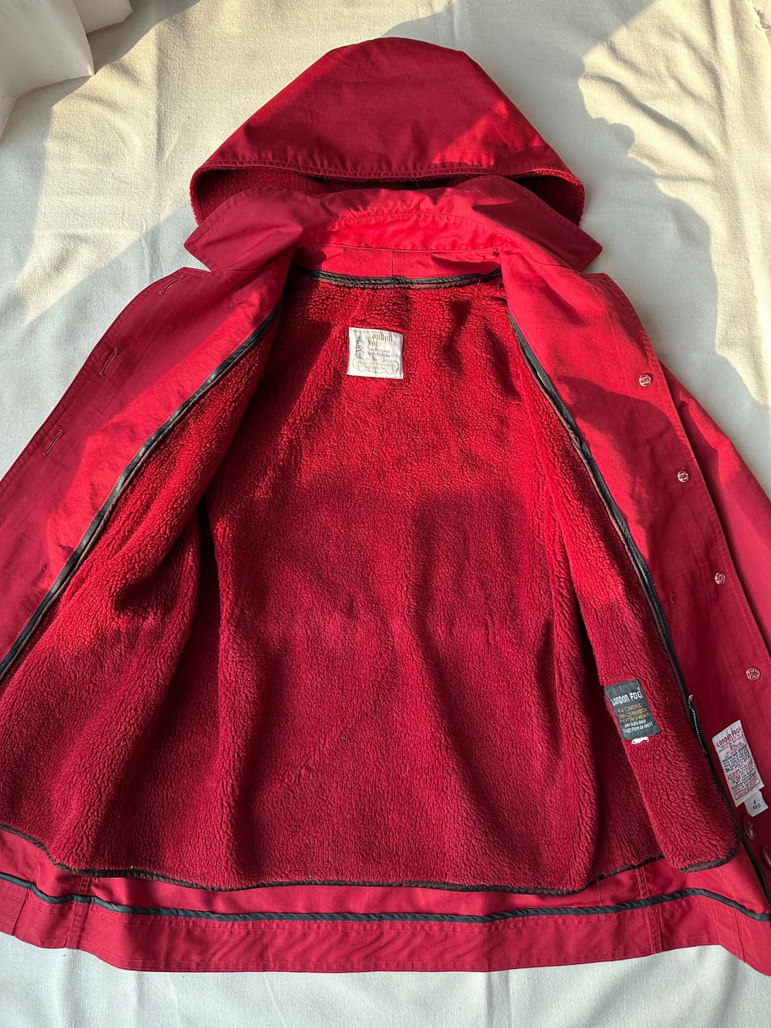 런던포그 후디드 코트 버건디 8 REG 상품이미지8