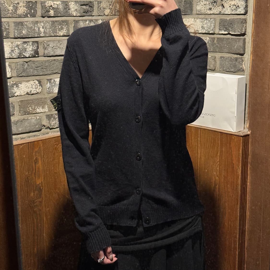 여S) 스톤아일랜드 주니어 블랙 와펜 가디건 정품 상품이미지10