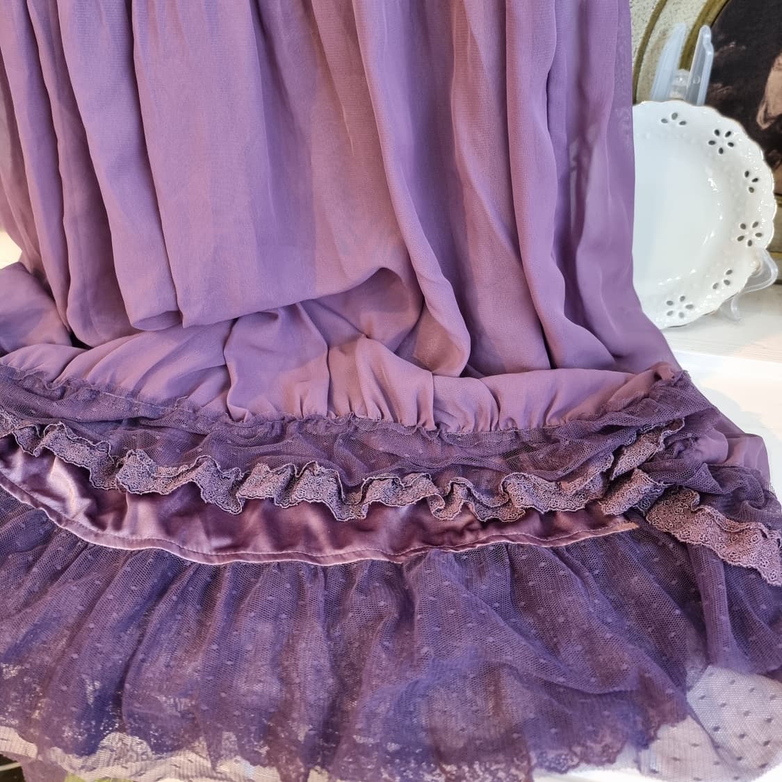 axes femme 퍼플 로맨틱 셔링 원피스 상품이미지4