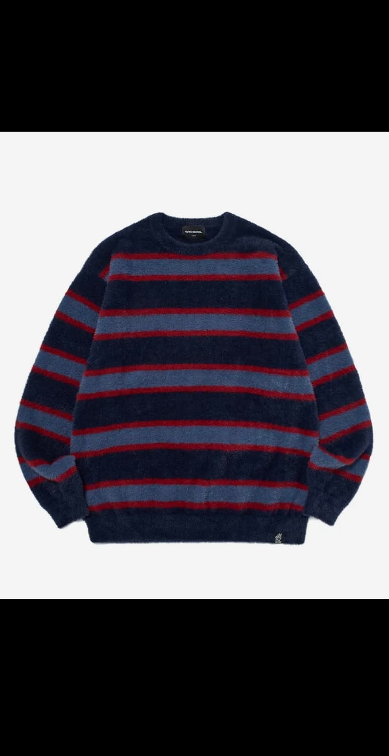위캔더스 STRIPED KNIT SWEATER (NAVY) 상품이미지1