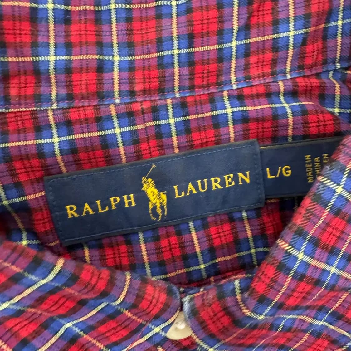 L(105) 폴로 랄프로렌 잔체크 남방 셔츠  상품이미지4