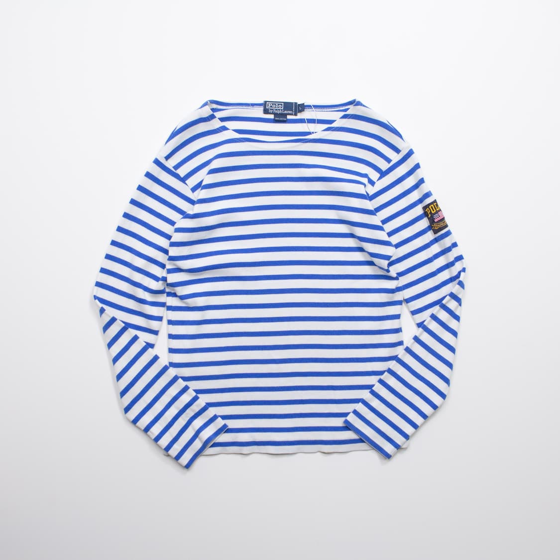 폴로 랄프로렌 보트넥 스트라이프 롱슬리브 티 상품이미지1
