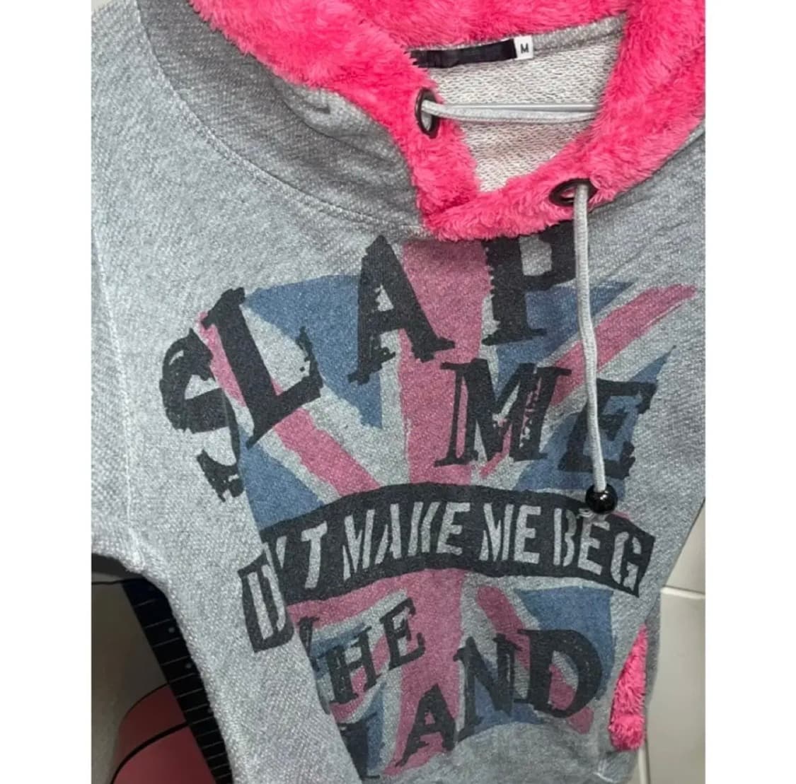 유니언잭 고스펑크 펑크룩 갸루 캐캐체깔 스타일 후드티 상품이미지2