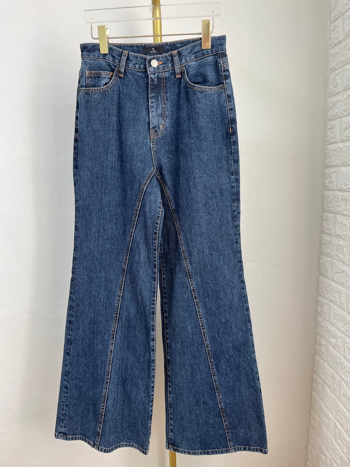 더로랑 세미와이드트위스트데님(코듀로이딥블루,M 사이즈) 상품이미지1