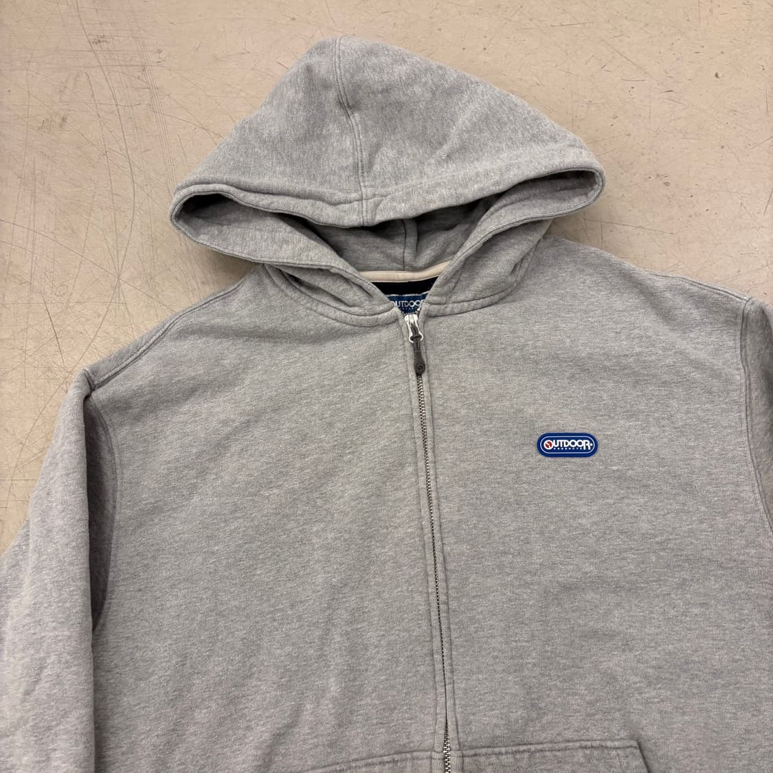 아웃도어프로덕츠 빅로고 그레이 후드집업 상품이미지3