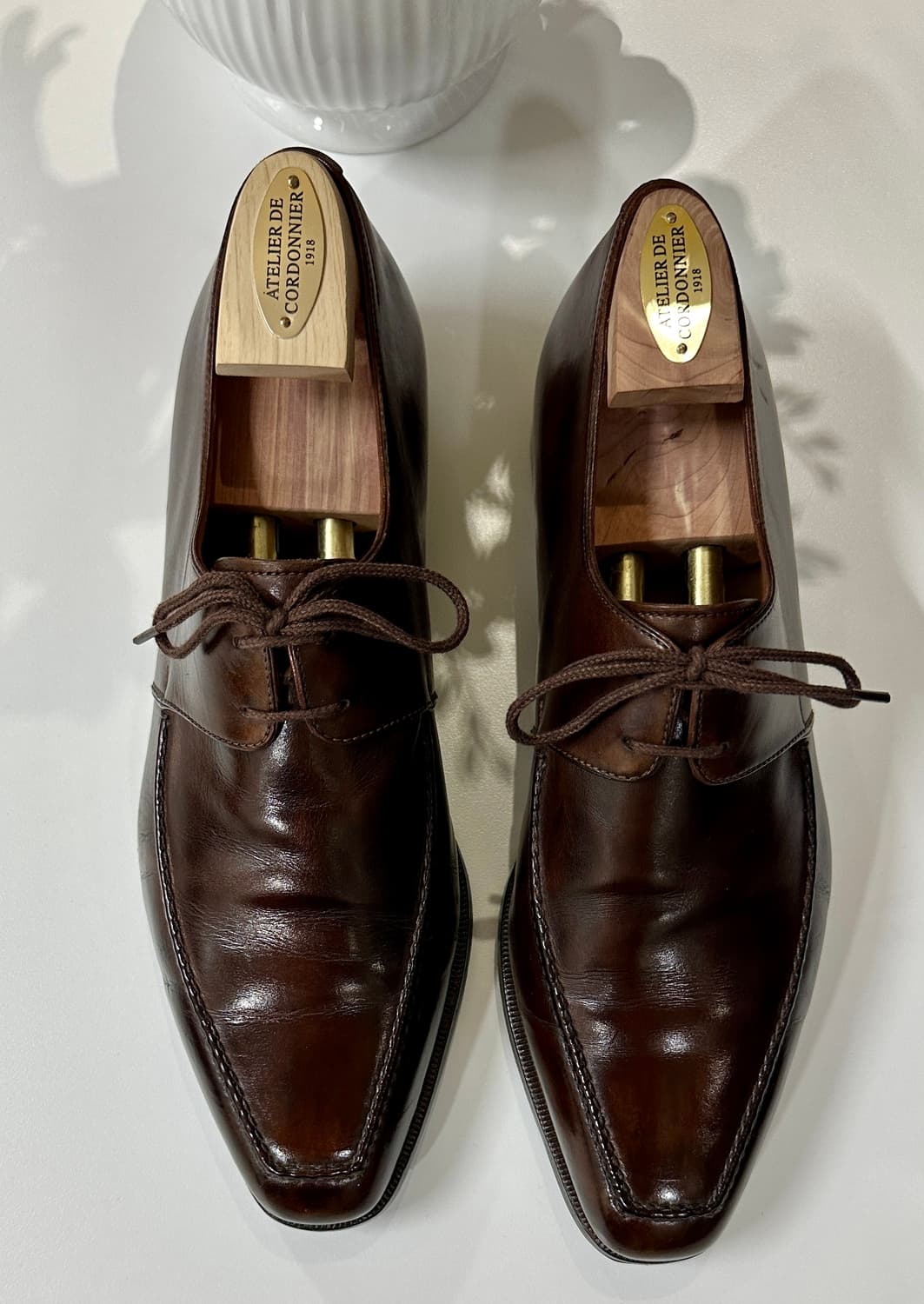 벨루티 브라운 카프스킨 레더 슈즈 8.5 상품이미지3