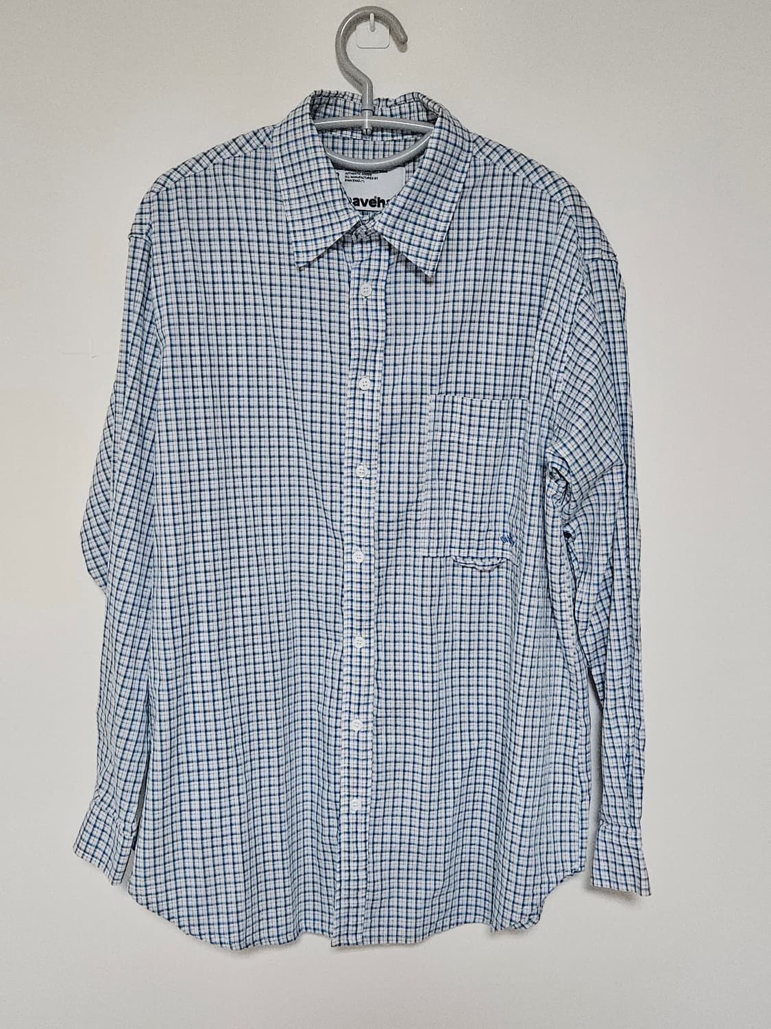 해브해드 체크셔츠 블루화이트 상품이미지2