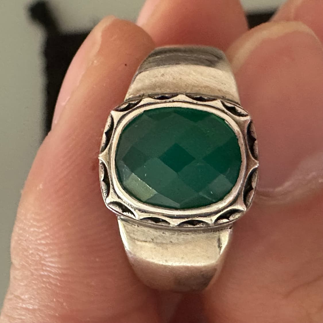 오르또 네이머클로딩 콜라보 그린 체커보드 링 상품이미지2