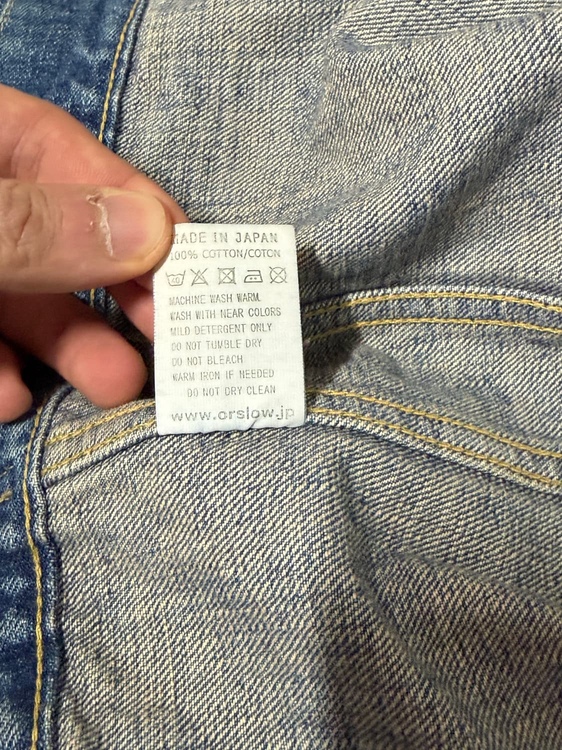 [L] 오어슬로우 1950's 타입2 데님 자켓-투 이어 워시 상품이미지4