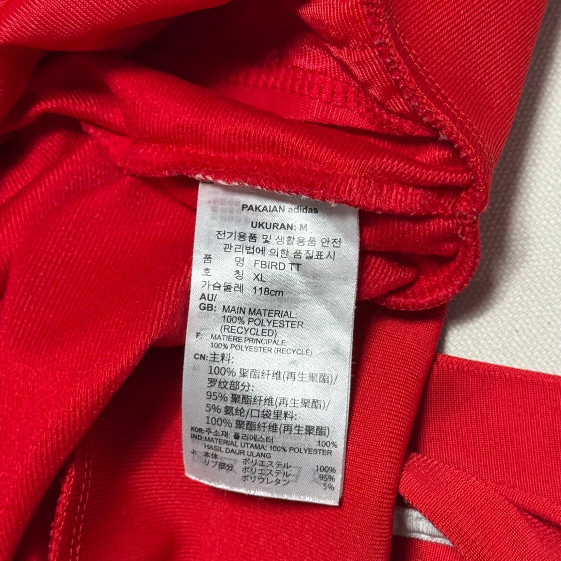XL 아디다스 파이어버드 레드 트랙탑  상품이미지5