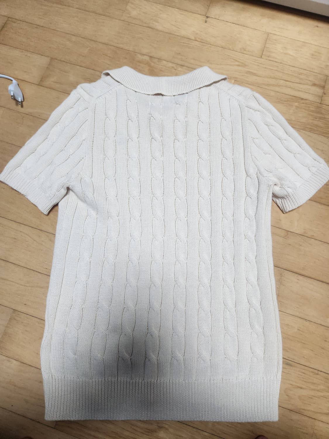 폴로 케이블 반팔 니트 상품이미지2