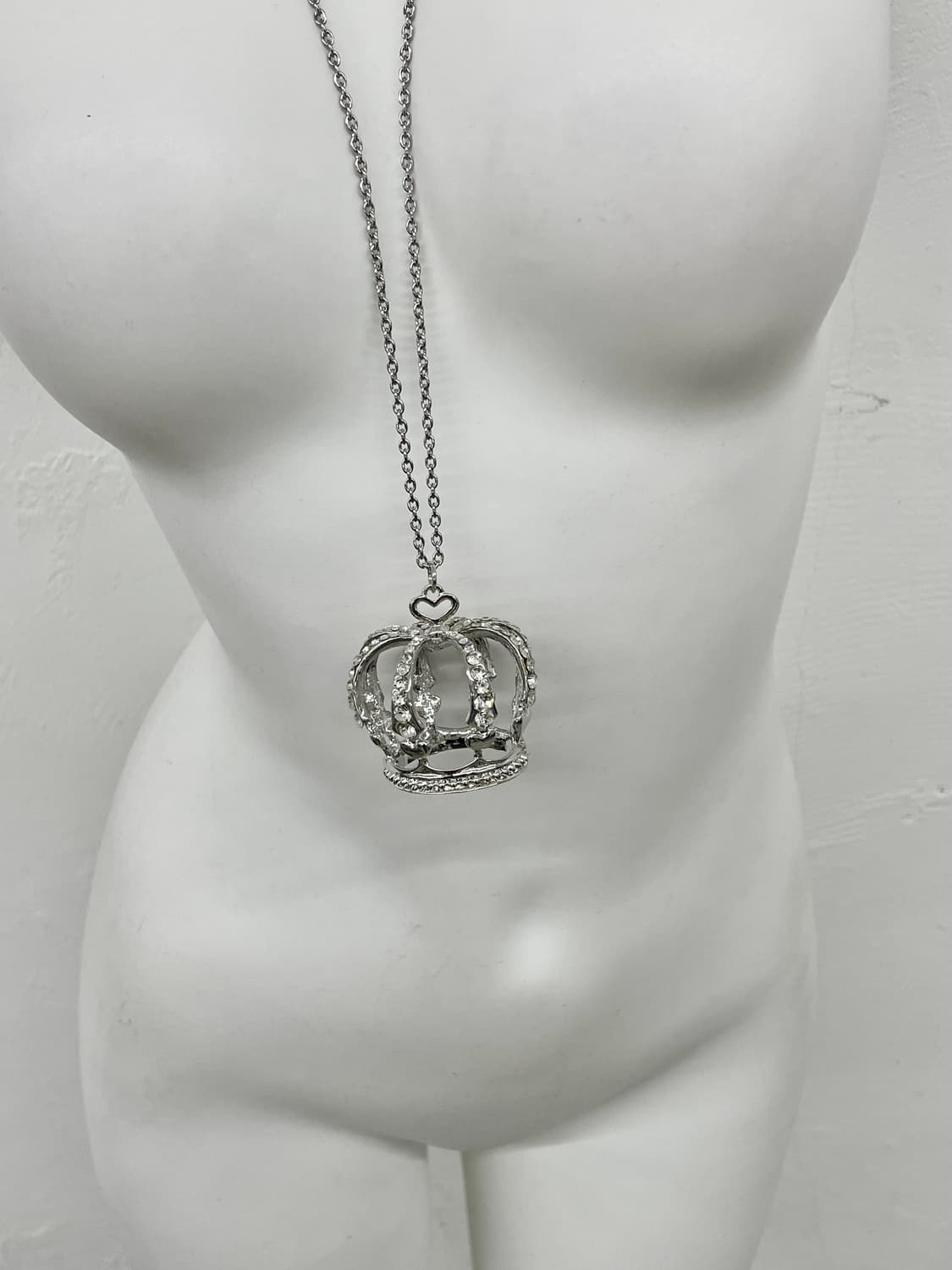 히메갸루 크라운 큐빅 롱 네크리스 상품이미지3