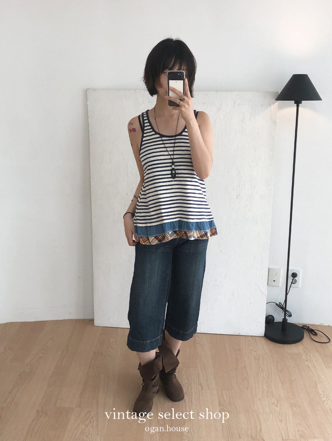 vintage nautical stripe layered top 상품이미지4